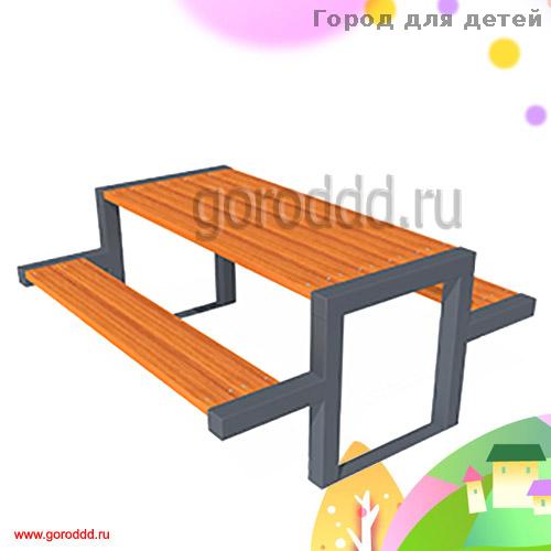 Уличный стол со скамейками